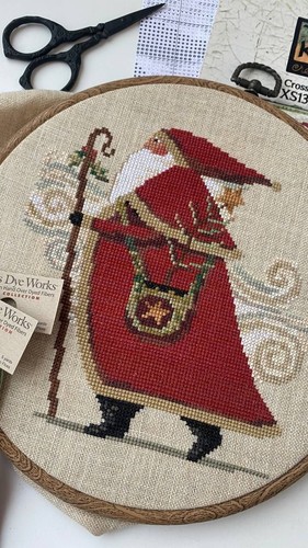 Cross stitch pattern santa - cross,