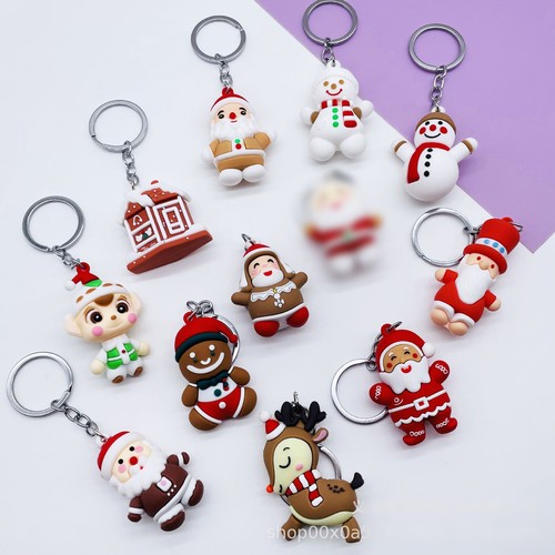11pc christmas keyrings santa - 11pc,