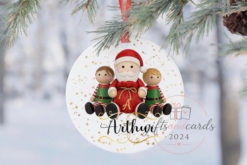 Babbo natale con elfi - natale,