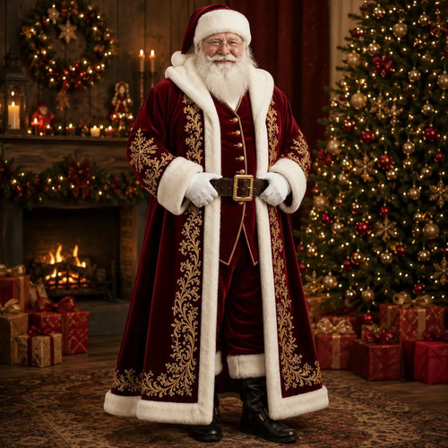 Costume babbo natale rosso - babbo,