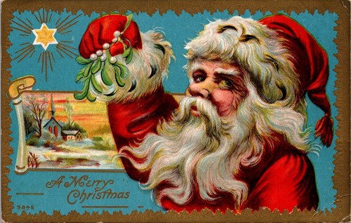 Cartolina epoca buon - buon, natale