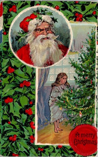Cartolina epoca buon - buon, natale
