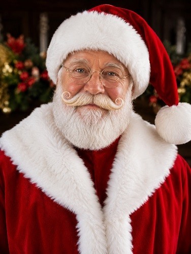Babbo natale baffi - natale,