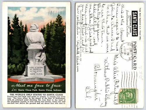 Cartolina statua babbo - cartolina,