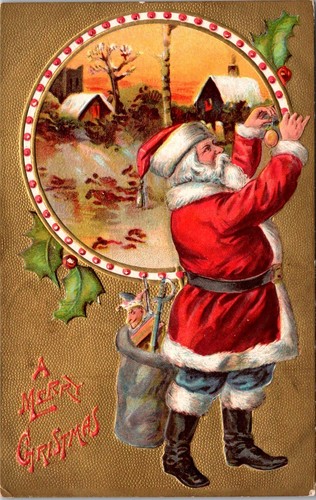 Cartolina epoca buon natale - cartolina,
