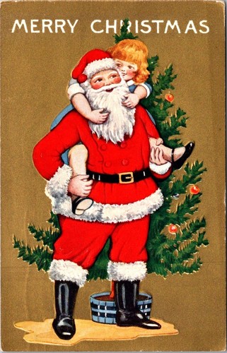 Cartolina epoca buon natale - d'epoca,