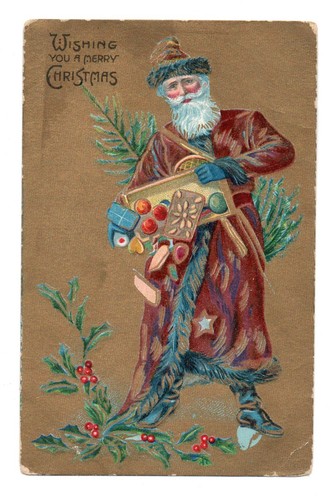 Cpa santa claus père - claus, noël